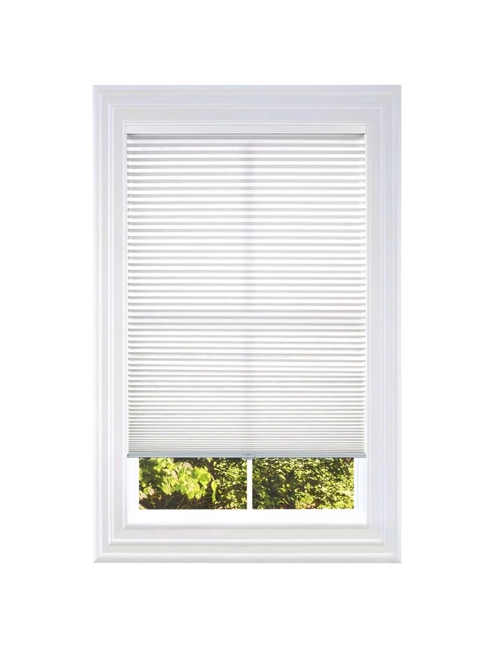 LazBlinds No Drill 1" Vinyl Mini Blinds, 44" W x 48" H, White